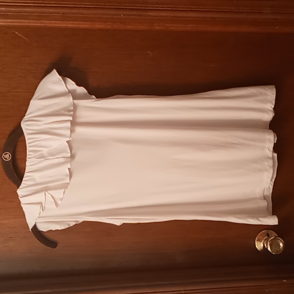 Boston Proper Cream Ruffled top S - Picture 7 of 7